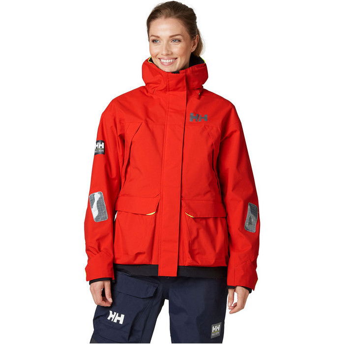 2024 Helly Hansen Womens Pier Coastal Sailing Jacket & Pier Bib Trouser Combi Set 3417733961 - Red / Black